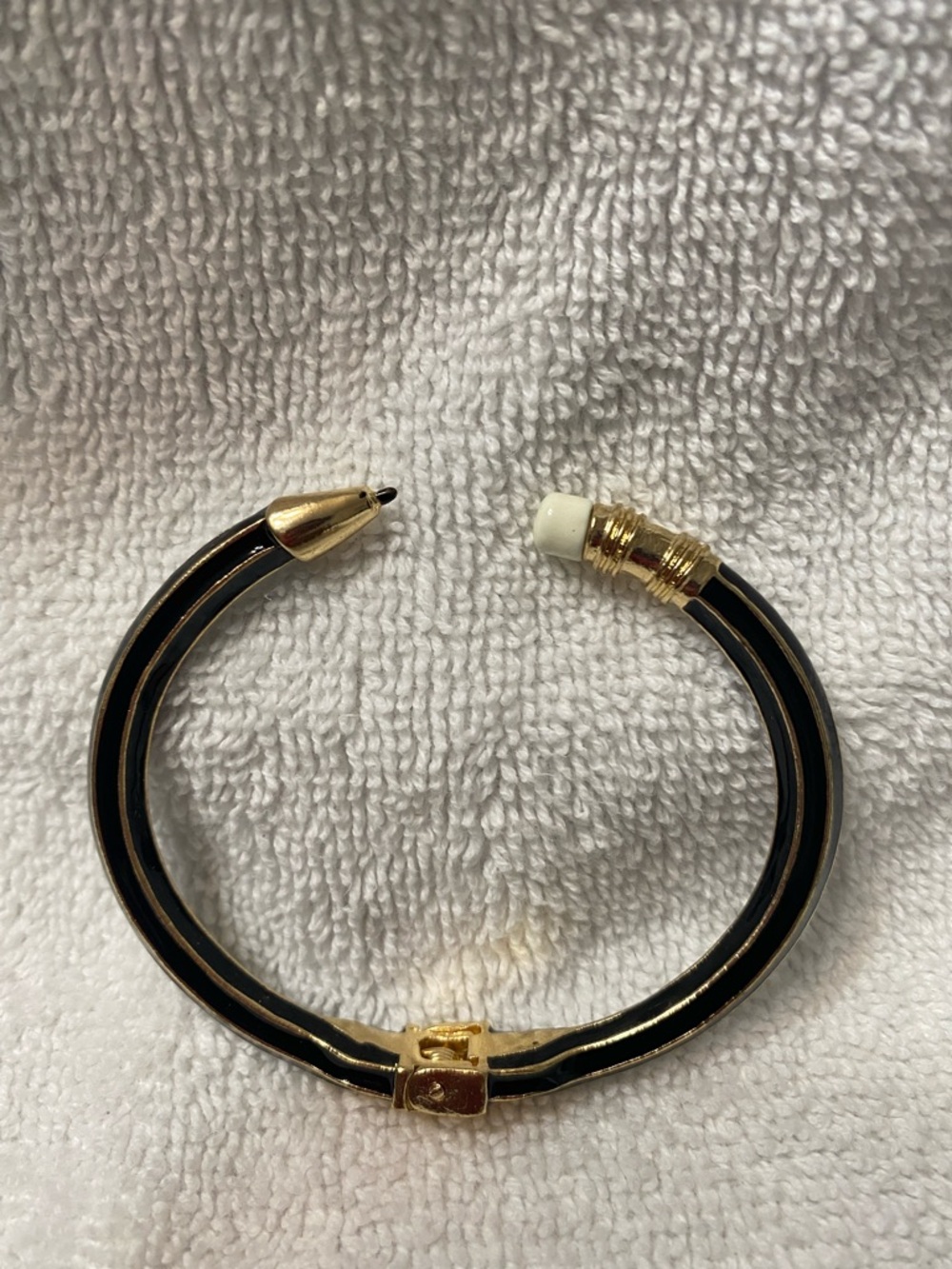 Gold & Black Pencil-Style Cuff Bracelet - Picture 2 of 3